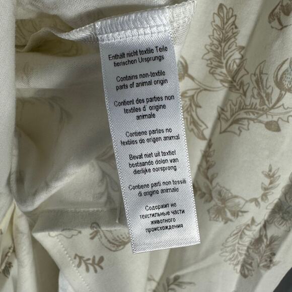 Hanro Loungy Nights Printed Long Sleeve Nightgown Size Medium Tender Botanical - Picture 13 of 15